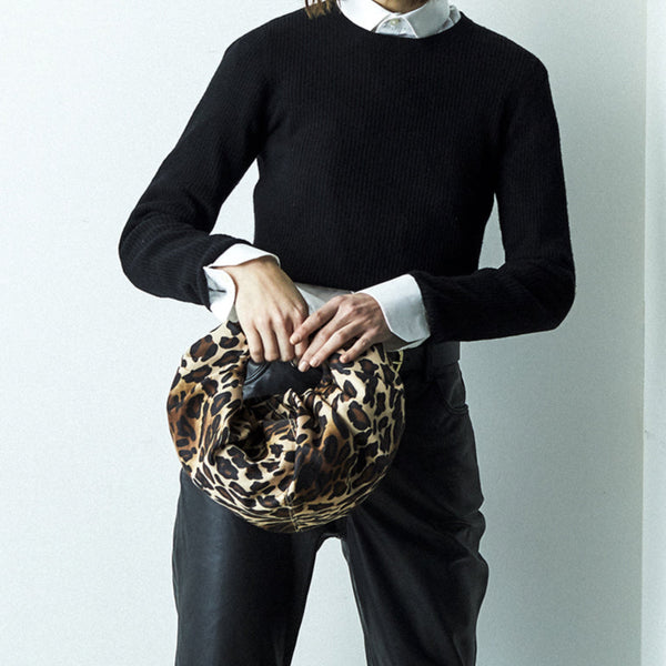 croissant leopard bag