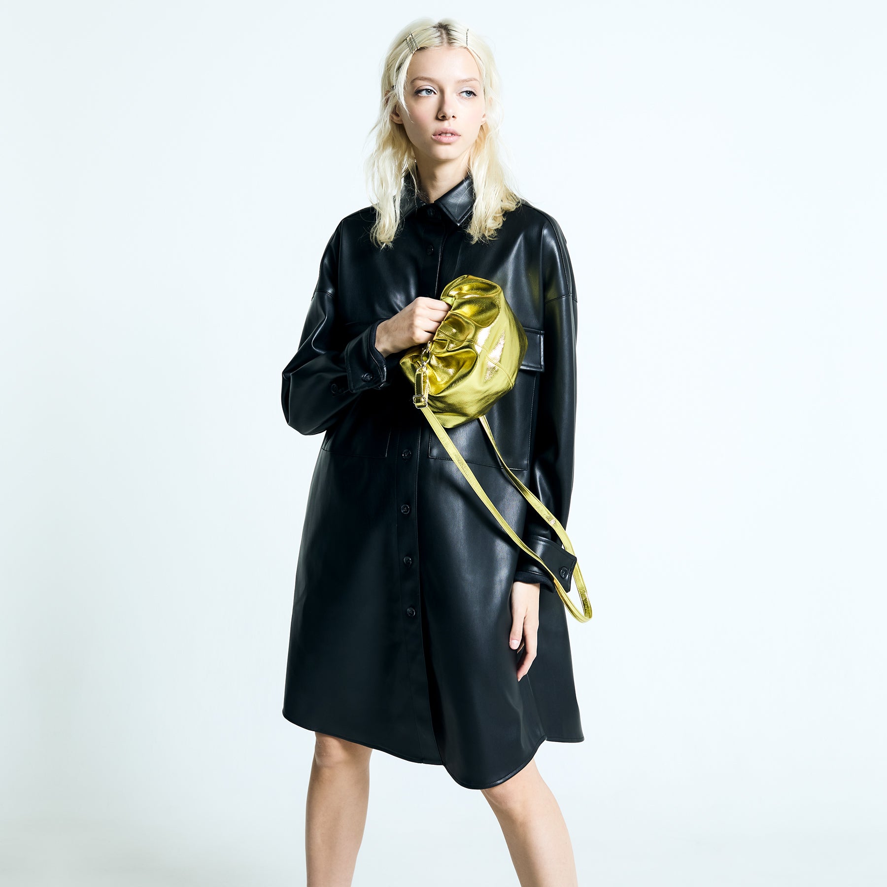 croissant shoulder leather mini – HELOYSE