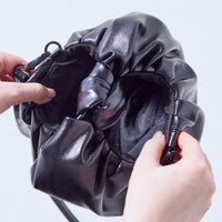 croissant shoulder leather mini