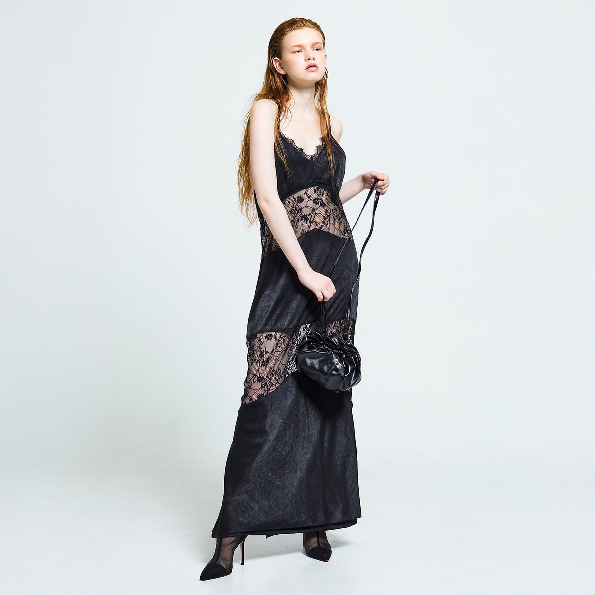 croissant shoulder leather mini