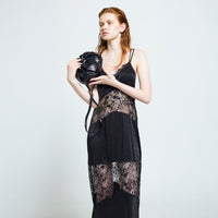 croissant shoulder leather mini