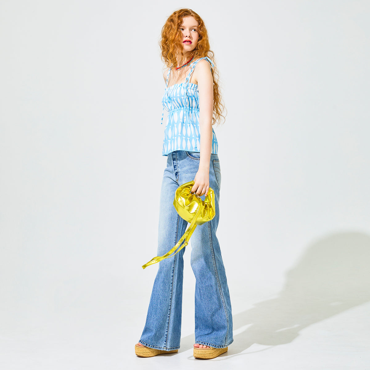 croissant shoulder leather mini