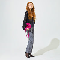croissant shoulder leather mini