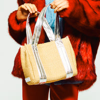 boxy tote raffia