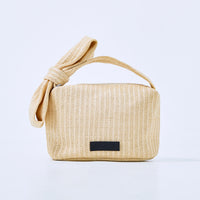 ribbon pouch raffia