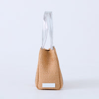 boxy tote raffia