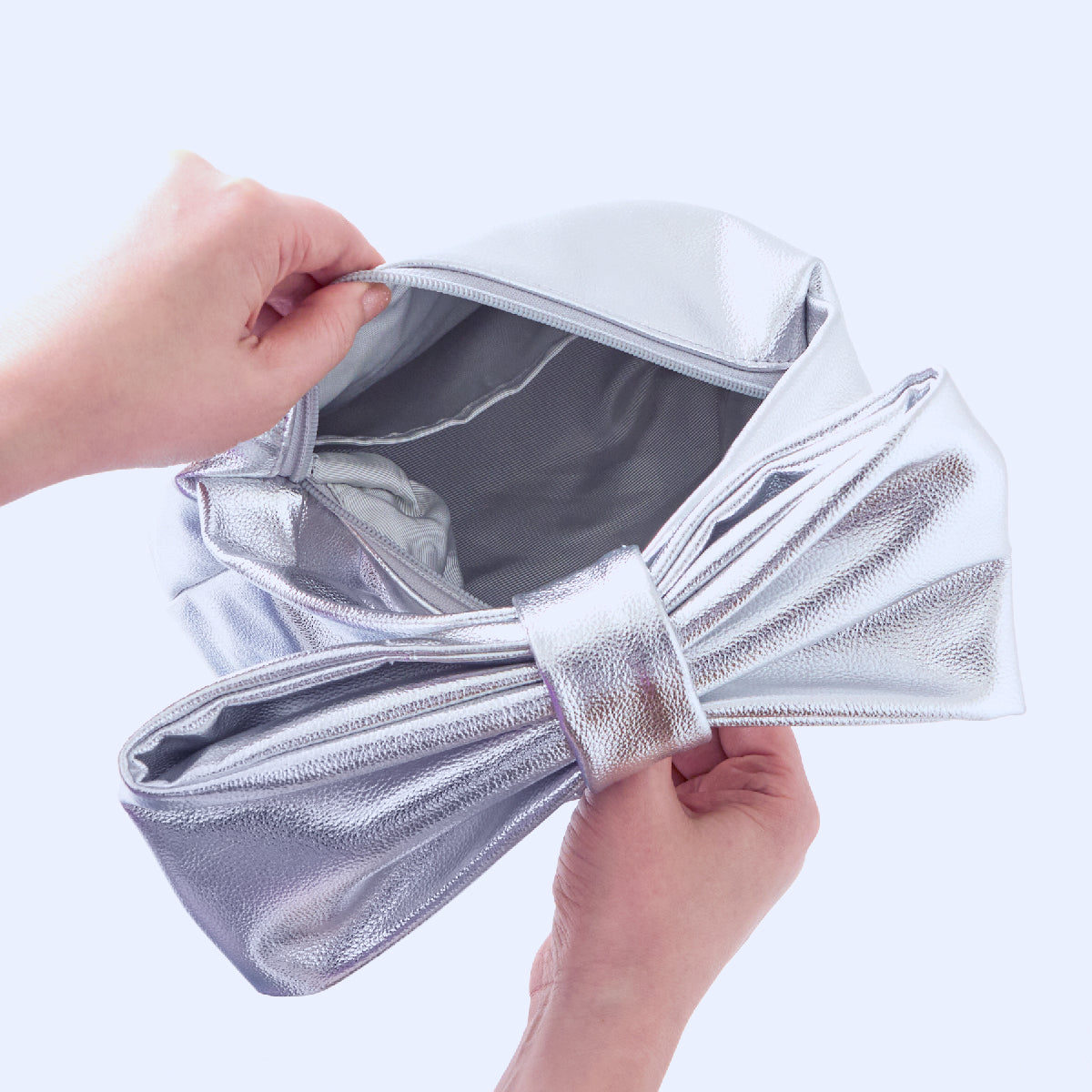 ribbon pouch metallic