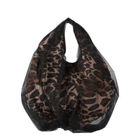 balloon tulle leopard bag S