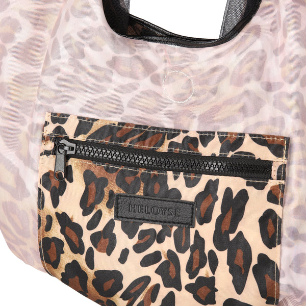 balloon tulle leopard bag S