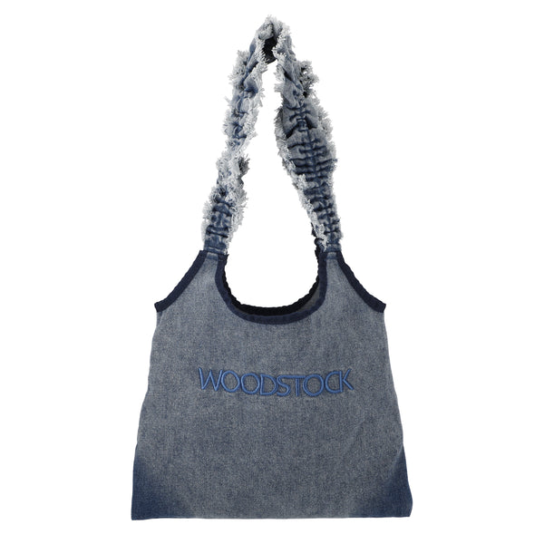 shoulder on LOVE denim mini